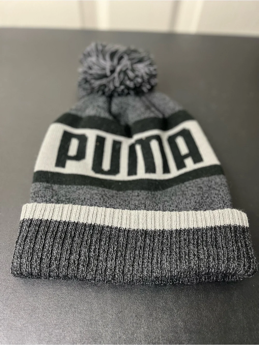 Puma Gray Knit Beanie